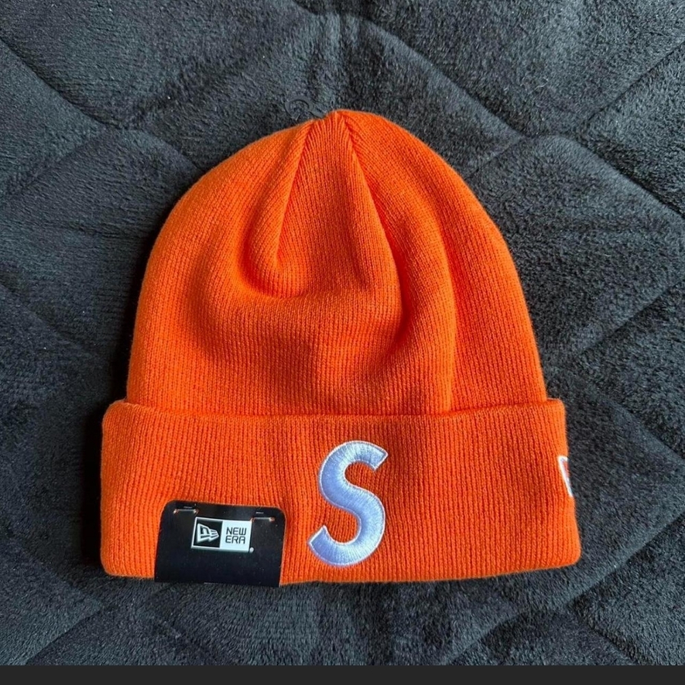 New Era Orange Knit Beanie Hat